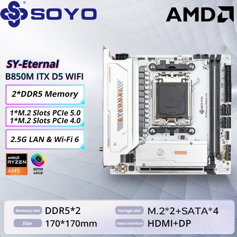 Placa base SOYO B850M ARGB WIF - X870E Atx Motherboard reseña y precio